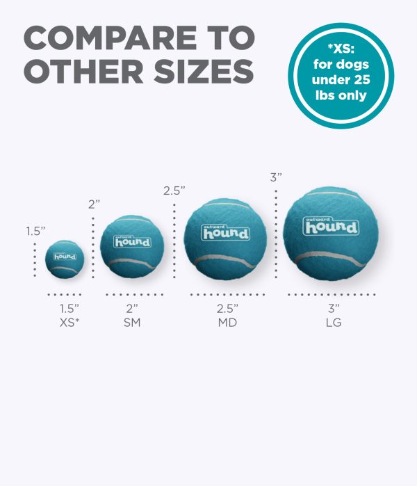 OH68002M Squeaker Ballz M - 4 pack(prijs webshop is per 3 stuks) - Afbeelding 4